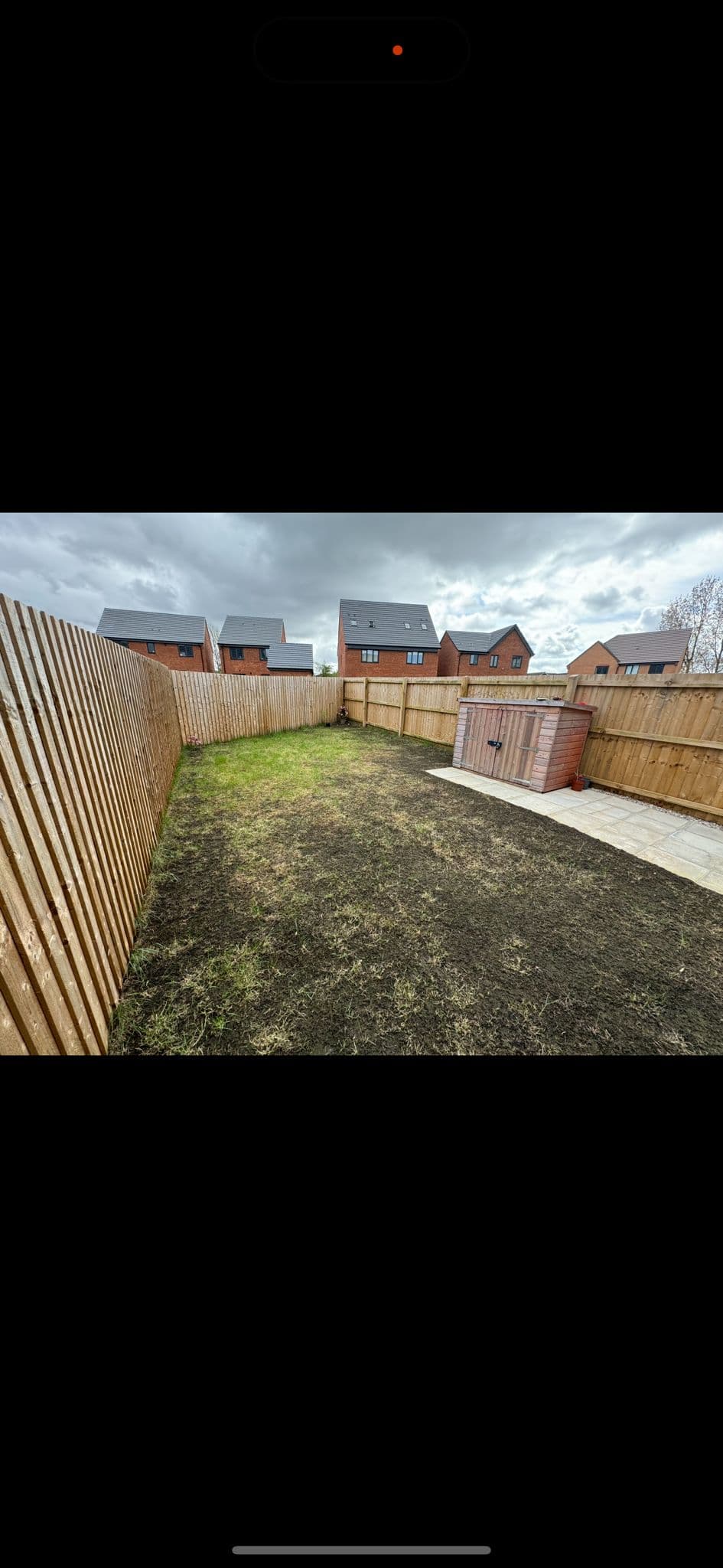 Detail of patio extension and integrated landscaping
