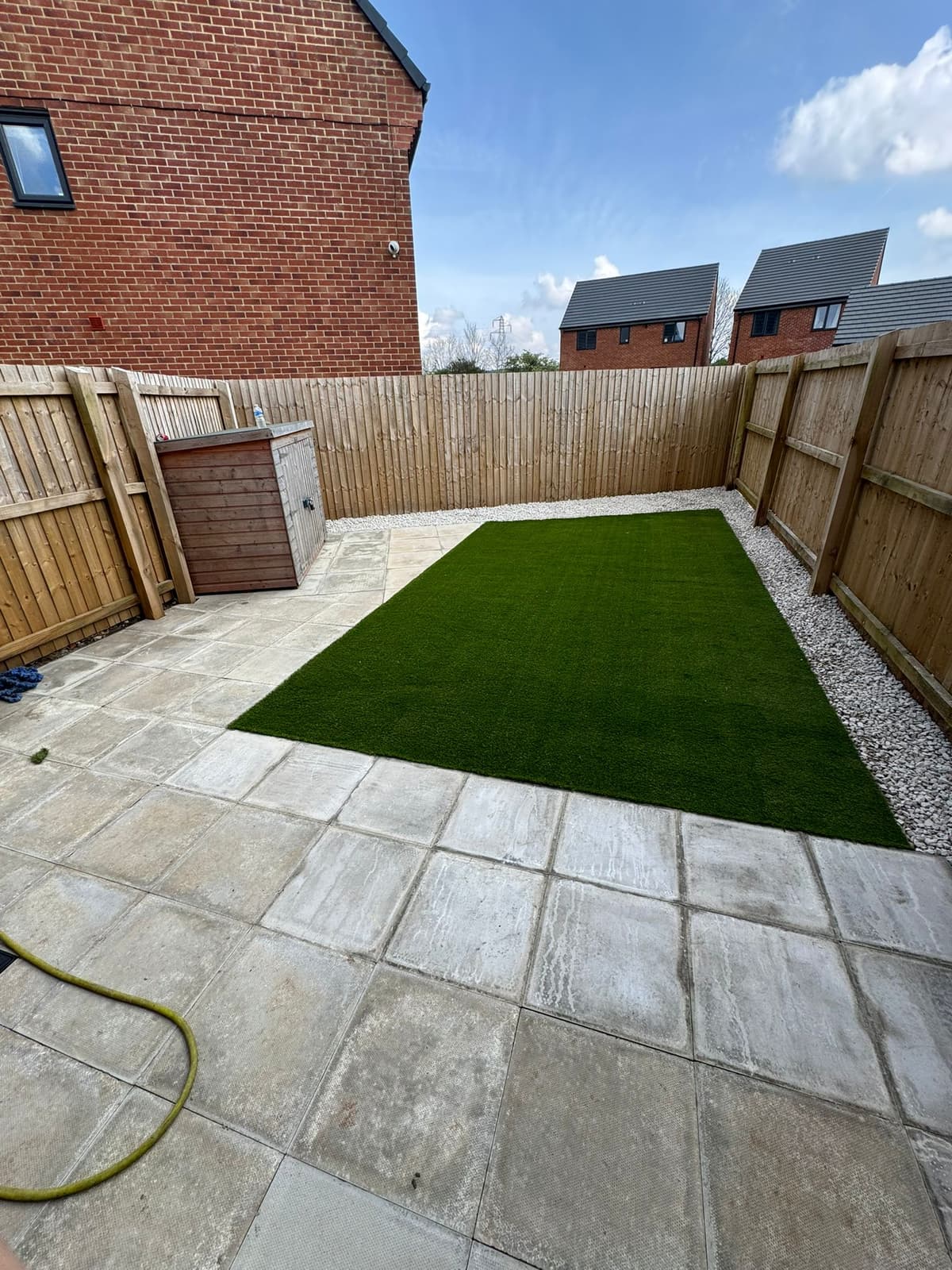 Completed boundary treatments and drainage systems